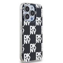 Заредете изображение във визуализатора на галерията – Original Case DKNY hardcase IML Checkered Mono Pattern DKHCP15XHDLCEK for Iphone 15 Pro Max black
