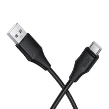 Заредете изображение във визуализатора на галерията – Silicone Cable USB A to USB C Hoco 3A 1 m X124 black
