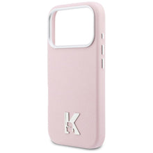 Заредете изображение във визуализатора на галерията – KARL LAGERFELD case for IPHONE 17 Pro compatible with MagSafe KLHMP17L5PGFKHGP (PU FW W/ KHead Logo) pink

