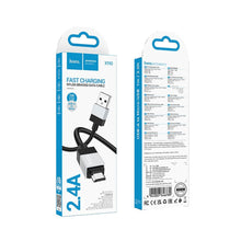Заредете изображение във визуализатора на галерията – HOCO cable USB A to Micro USB 2,4A X110 1 m black

