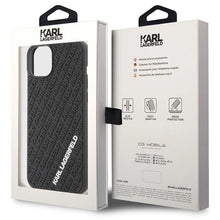 Заредете изображение във визуализатора на галерията – Karl Lagerfeld 3D Rubber Multi Logo case for iPhone 15 Plus - black
