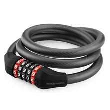 Заредете изображение във визуализатора на галерията – Rockbros RKS507-1BK bicycle lock with combination 1.8 m - black
