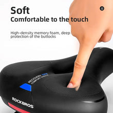 Заредете изображение във визуализатора на галерията – Rockbros AQ-6090B bicycle saddle - black and blue
