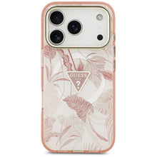 Заредете изображение във визуализатора на галерията – GUESS case for IPHONE 17 Pro compatible with MagSafe GUHMP17LHMILVTGP (PC TPU Jungle Tonal Triangle) pink
