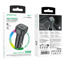 Заредете изображение във визуализатора на галерията – Borofone Car charger BZ28 Trophie - Type C - PD 30W 3A black
