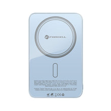 Заредете изображение във визуализатора на галерията – Powerbank compatible with MagSafe Forcell F-Energy SuperSlim F5K8 QC4.0 PD3.0 15W 5000 mAh blue
