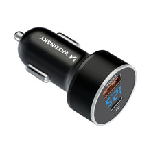 Заредете изображение във визуализатора на галерията – Wozinsky WDCCAC USB-C USB-A 36W car charger - black
