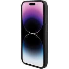 Заредете изображение във визуализатора на галерията – Guess Grip Stand 4G Triangle Strass case for iPhone 15 Pro - black
