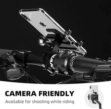 Заредете изображение във визуализатора на галерията – Rockbros 699-BK Aluminum Alloy Bicycle Phone Holder - Black
