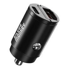 Заредете изображение във визуализатора на галерията – Silver Monkey PDQC-CPCT30-SM 30W car charger 1x USB-C PD 1xUSB-A QC - black
