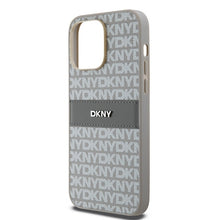 Заредете изображение във визуализатора на галерията – Original Case DKNY hardcase Leather Mono Stripe &amp; Metal Logo DKHCP14LPRTHSLE for Iphone 14 Pro beige
