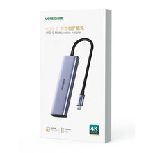 Заредете изображение във визуализатора на галерията – HUB Ugreen CM511 20956A 6in1 USB-C - HDMI / 3x USB-A 3.0 / SD/TF card reader - gray
