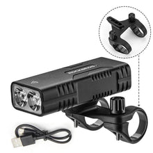 Заредете изображение във визуализатора на галерията – Rockbros 24310002001 bicycle light 850 lm with powerbank function + USB-C - USB-A cable - black

