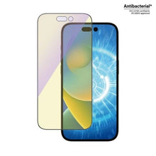 Заредете изображение във визуализатора на галерията – PanzerGlass Ultra-Wide Fit Antibacterial Tempered Glass with Blue Light Filter and Positioner for iPhone 14 Pro

