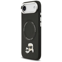 Заредете изображение във визуализатора на галерията – KARL LAGERFELD case for IPHONE 17 Air compatible with MagSafe KLHMP17MPSMLRKCK (PU K&amp;C PINS) black
