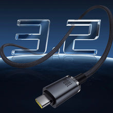 Заредете изображение във визуализатора на галерията – Baseus Crystal Shine CB000089 USB-C / USB-C USB3.2 cable 100W 20Gb 1.5m - black
