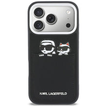 Заредете изображение във визуализатора на галерията – KARL LAGERFELD case for IPHONE 17 Pro KLHCP17L6PCSPKCK (PU W/ K&amp;C Print &amp; Pocket) black
