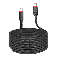 Заредете изображение във визуализатора на галерията – HOCO cable Type C to Type C 3A 60W X59 3 m black
