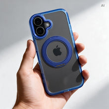 Заредете изображение във визуализатора на галерията – Гръб Frame Circle Stand за iPhone 12 с MagSafe и стойка - тъмносин – снимка 4
