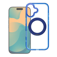 Заредете изображение във визуализатора на галерията – Гръб Frame Circle Stand за iPhone 15 с MagSafe и стойка - тъмносин
