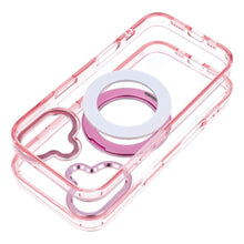 Заредете изображение във визуализатора на галерията – Гръб Frame Circle Stand за iPhone 15 Pro с MagSafe и стойка - розов – снимка 2
