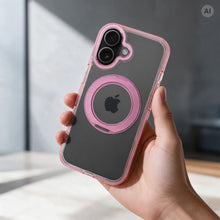 Заредете изображение във визуализатора на галерията – Гръб Frame Circle Stand за iPhone 16 с MagSafe и стойка - розов – снимка 4
