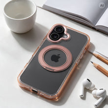 Заредете изображение във визуализатора на галерията – Гръб Frame Circle Stand за iPhone 16 PRO с MagSafe и стойка - златист – снимка 3
