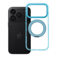 Заредете изображение във визуализатора на галерията – Гръб Frame Circle Stand за iPhone 18 Pro / 17 Pro с MagSafe и стойка - светлосин
