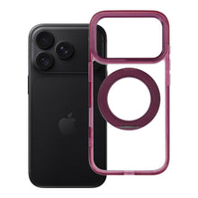 Заредете изображение във визуализатора на галерията – Гръб Frame Circle Stand за iPhone 18 Pro / 17 Pro с MagSafe и стойка - бордо
