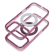 Заредете изображение във визуализатора на галерията – Гръб Frame Circle Stand за iPhone 18 Pro / 17 Pro с MagSafe и стойка - бордо – снимка 4
