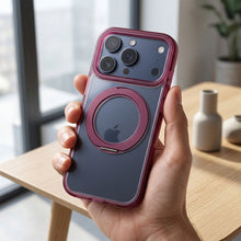Заредете изображение във визуализатора на галерията – Гръб Frame Circle Stand за iPhone 18 Pro Max / 17 Pro Max с MagSafe и стойка - бордо – снимка 3
