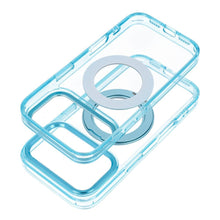 Заредете изображение във визуализатора на галерията – Гръб Frame Circle Stand за iPhone 18 Pro Max / 17 Pro Max с MagSafe и стойка - светлосин – снимка 2
