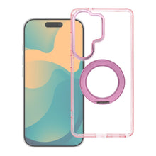 Заредете изображение във визуализатора на галерията – Гръб Frame Circle Stand за Samsung A57 с MagSafe и стойка - розов
