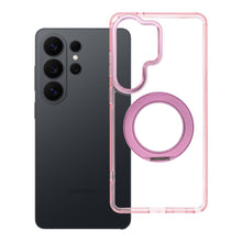 Заредете изображение във визуализатора на галерията – Гръб Frame Circle Stand за Samsung S26 Ultra с MagSafe и стойка - розов
