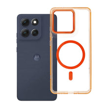 Заредете изображение във визуализатора на галерията – Гръб Frame Clear Hybrid Mag Cover за Motorola G86 с MagSafe - оранжев Hermes
