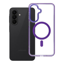 Заредете изображение във визуализатора на галерията – Гръб Frame Clear Hybrid Mag Cover за Samsung A27 с MagSafe - лилав
