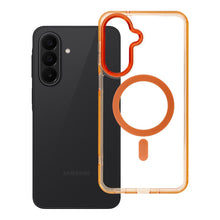 Заредете изображение във визуализатора на галерията – Гръб Frame Clear Hybrid Mag Cover за Samsung A27 с MagSafe - оранжев Hermes

