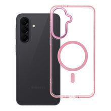 Заредете изображение във визуализатора на галерията – Гръб Frame Clear Hybrid Mag Cover за Samsung A37 с MagSafe - пудренорозов
