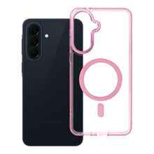 Заредете изображение във визуализатора на галерията – Гръб Frame Clear Hybrid Mag Cover за Samsung A57 с MagSafe - пудренорозов
