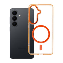 Заредете изображение във визуализатора на галерията – Гръб Frame Clear Hybrid Mag Cover за Samsung S26 с MagSafe - оранжев Hermes
