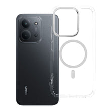 Заредете изображение във визуализатора на галерията – Гръб Frame Clear Hybrid Mag Cover за Xiaomi Redmi 15C (173,16 x 81,07 x 8,2) с MagSafe - прозрачен

