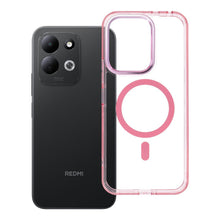 Заредете изображение във визуализатора на галерията – Гръб Frame Clear Hybrid Mag Cover за Xiaomi Redmi 17 4G / 5G с MagSafe - пудренорозов
