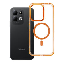 Заредете изображение във визуализатора на галерията – Гръб Frame Clear Hybrid Mag Cover за Xiaomi Redmi 17 4G / 5G с MagSafe - оранжев Hermes
