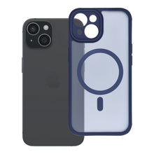 Заредете изображение във визуализатора на галерията – Гръб Full Matte Mag Cover за iPhone 15 с MagSafe - син
