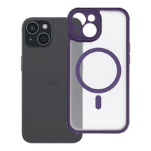 Заредете изображение във визуализатора на галерията – Гръб Full Matte Mag Cover за iPhone 15 с MagSafe - лилав
