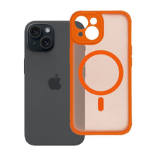 Заредете изображение във визуализатора на галерията – Гръб Full Matte Mag Cover за iPhone 15 с MagSafe - оранжев
