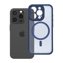 Заредете изображение във визуализатора на галерията – Гръб Full Matte Mag Cover за iPhone 15 PRO с MagSafe - син
