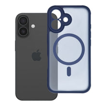 Заредете изображение във визуализатора на галерията – Гръб Full Matte Mag Cover за iPhone 16 с MagSafe - син
