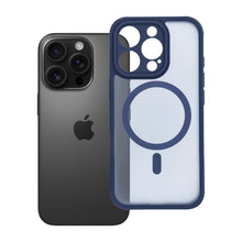 Заредете изображение във визуализатора на галерията – Гръб Full Matte Mag Cover за iPhone 16 PRO с MagSafe - син
