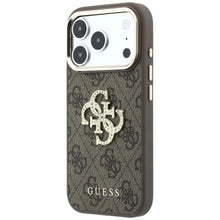 Заредете изображение във визуализатора на галерията – Гръб GUESS за IPHONE 18 Pro/17 Pro (4G &amp; Big Strass Logo) - кафяв – снимка 2
